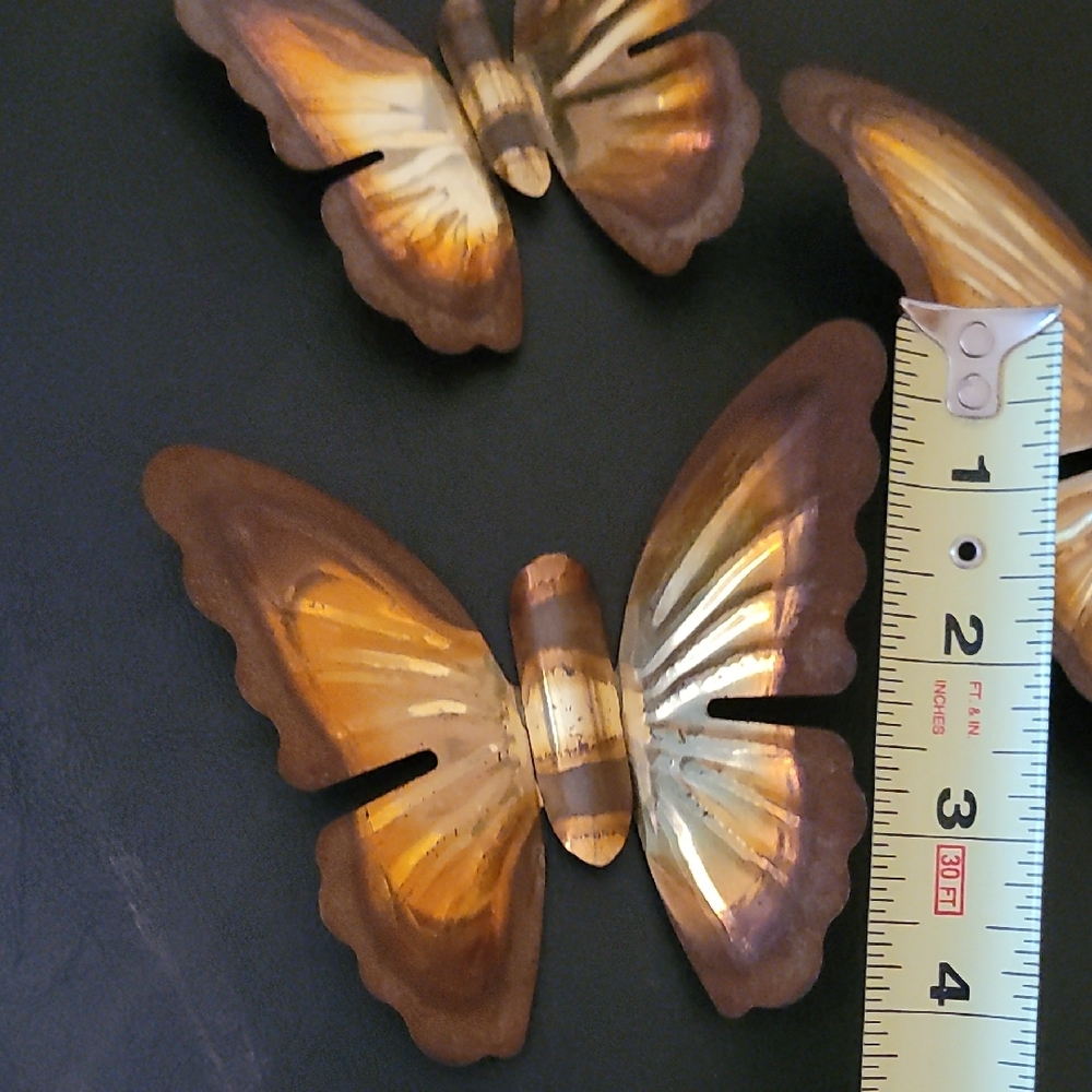 Home Interior Brass Butterflie Set/3 - Picture 8 of 9